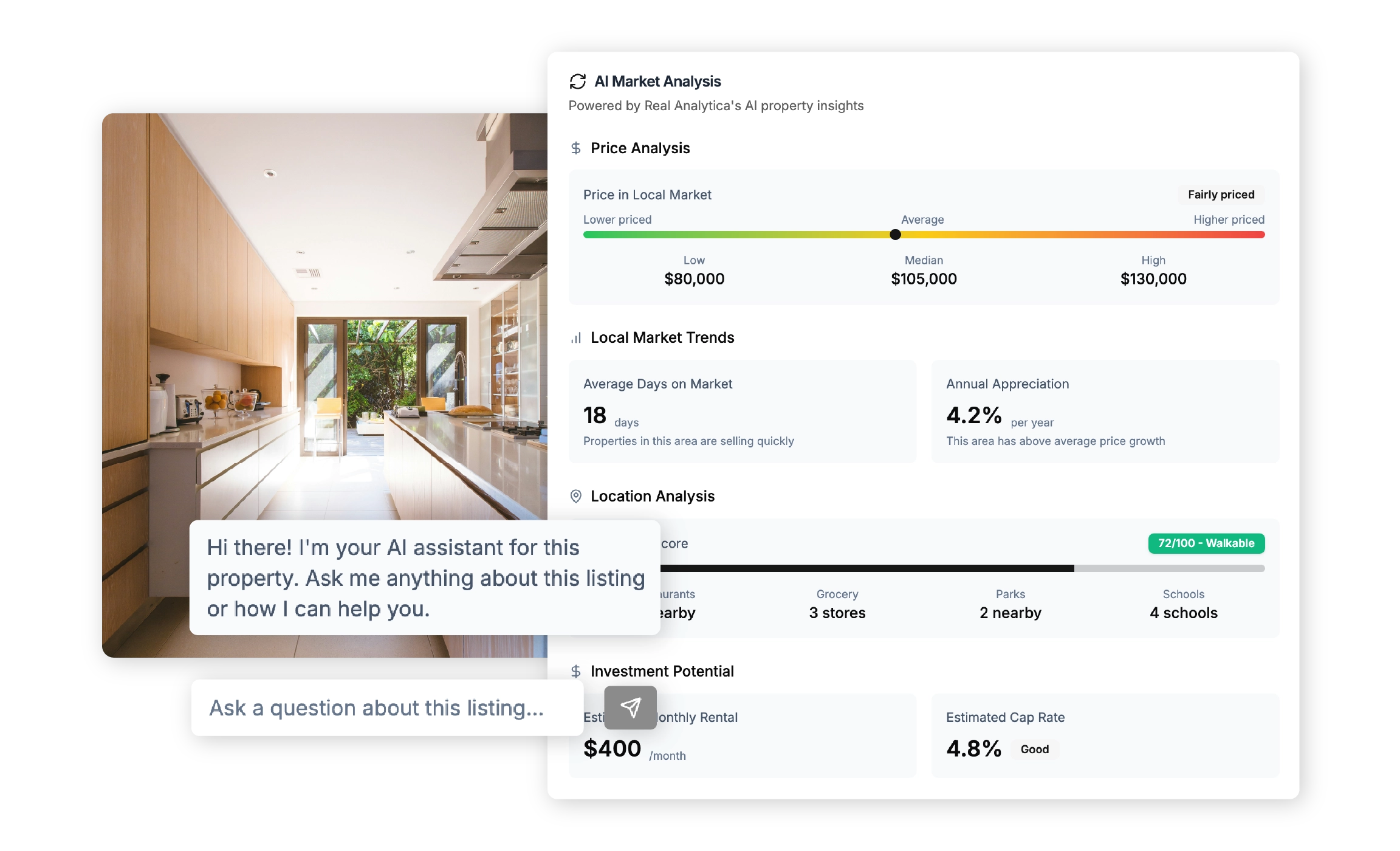 AI Chatbot interface with mobile and desktop view