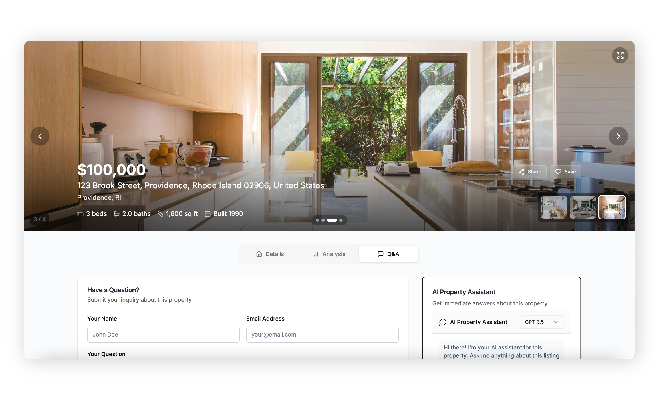 Quick transition interface from Coming Soon to Active listing
