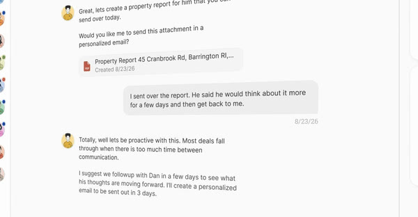 Atlas drafts a follow-up and waits for you to approve it.